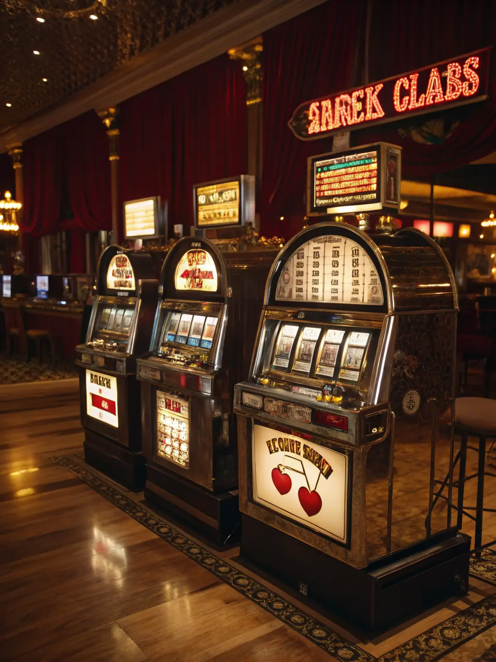 A vibrant image showcasing a selection of popular slot games at fogo 777, featuring colorful symbols and exciting bonus rounds, set against a backdrop of a luxurious casino interior.